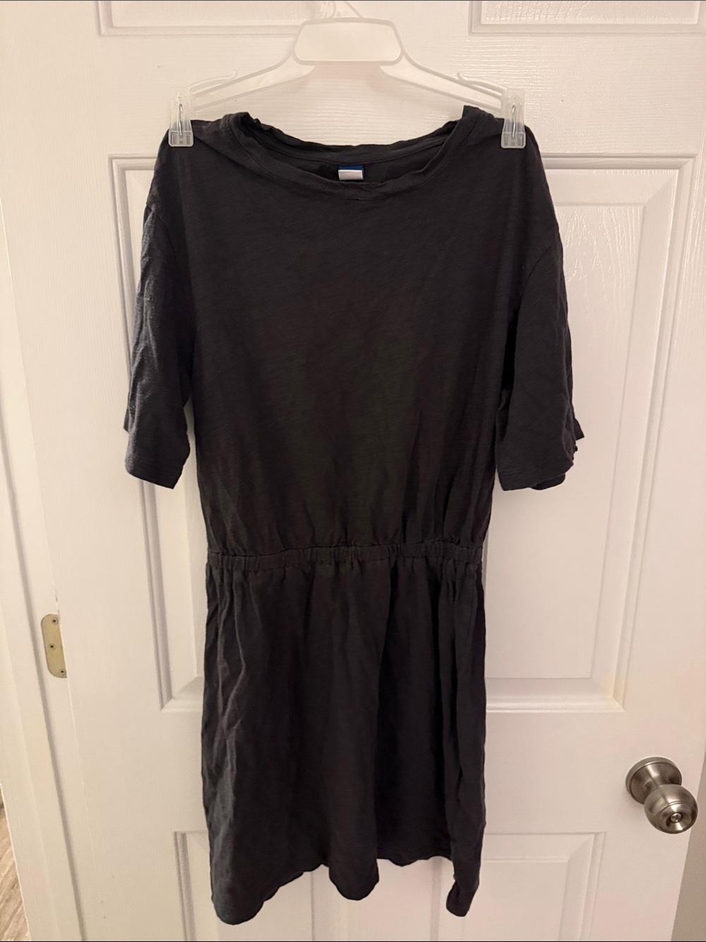 Old Navy Black Short Sleeve Elastic Waist Dress